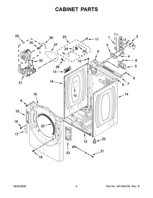 Carte de commande pour sèche-linge Whirlpool - W11388022, remplace : W11314892
