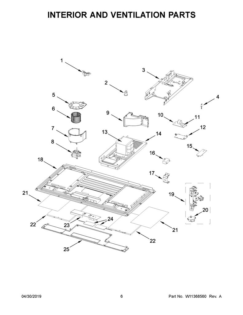 Whirlpool Microwave Door Lock - W11449274, Replaces: W11255493