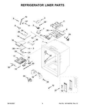 Module LED pour réfrigérateur et congélateur Whirlpool - W11484836, remplace : W11229041