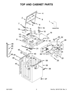 Whirlpool Washer Control Board - W11510463, Replaces: W11484621