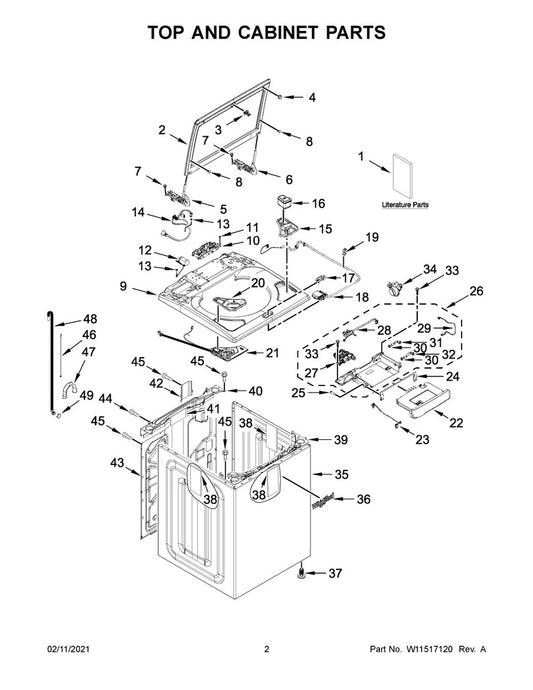 Whirlpool Washer Control Board - W11510463, Replaces: W11484621
