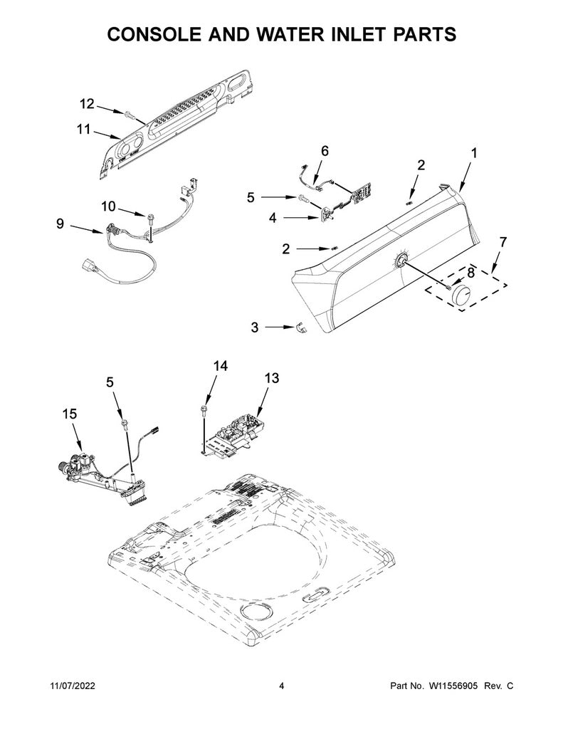 Whirlpool Washer Water Inlet Valve - W11513255, Replaces: W11385821