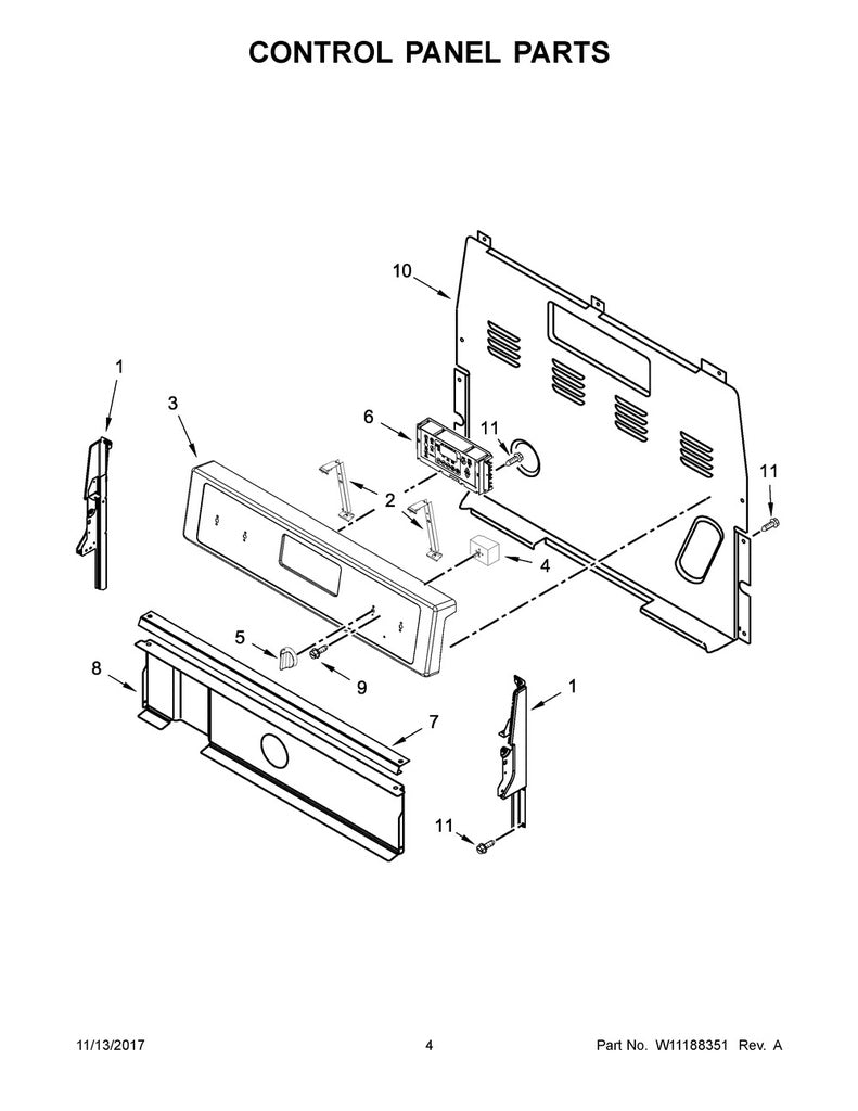 Whirlpool Range, Oven & Cooktop Range Electronic Control Board - W11546093