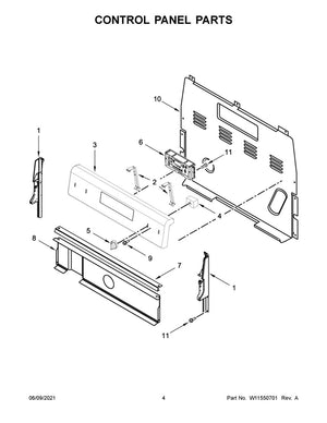 Whirlpool Range /Oven Control Board - W11546660, Replaces: W11038137