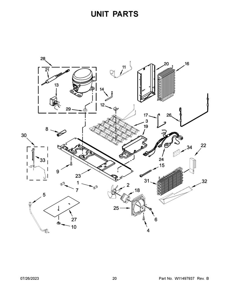 Whirlpool Refrigerator & Freezer Valve Service Kit - W11590197, Replaces: W10308686