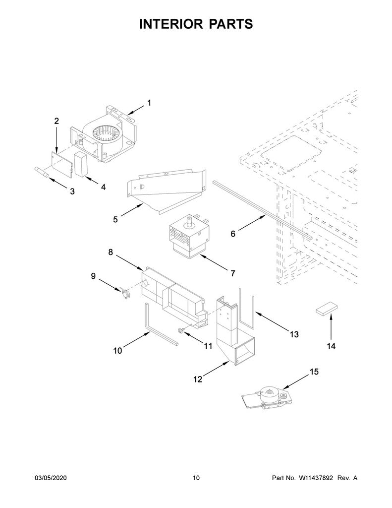 Whirlpool Microwave Magnetron - W11590863, Replaces: W11209949