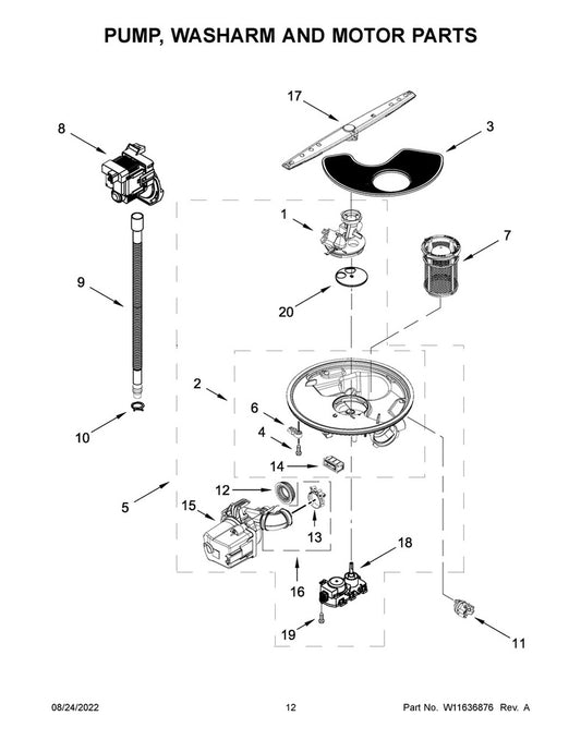 Whirlpool Dishwasher Diverter Motor - W11612301