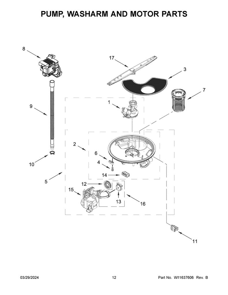 Whirlpool Dishwasher Sensor - W11612329, Replaces: W11525024