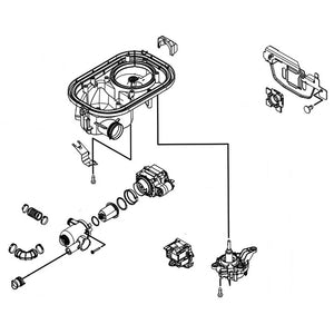 Ensemble moteur et cuve pour lave-vaisselle Whirlpool - W11680075, remplace : W11633261