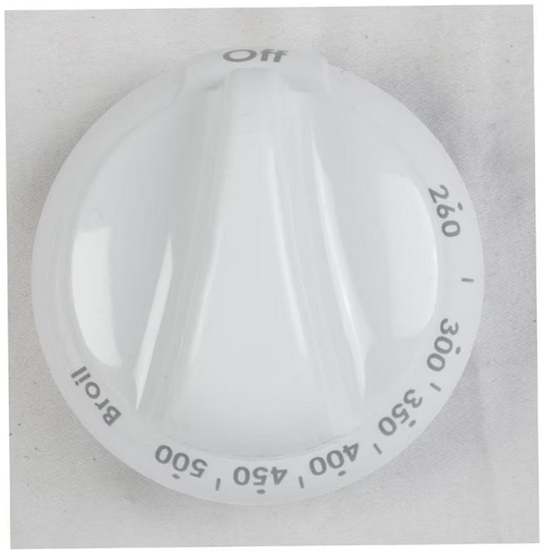 GE Range, Oven & Cooktop Thermostat Knob (White) - WB03K10244, Replaces: WB03K10182