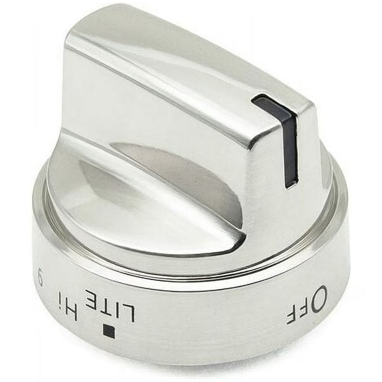 GE Range, Oven & Cooktop Burner Knob (Stainless Steel Look) - WB03X24818, Replaces: WB03X24818-25PK