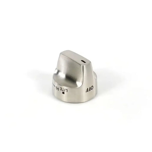 GE Range /Oven Control Knob (Brushed Stainless) - WB03X31659, Replaces: WS01F09309
