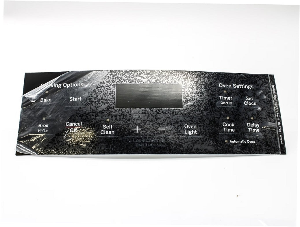 GE Range, Oven & Cooktop Faceplate (Black) - WB07X26647, Replaces: WB07X44620