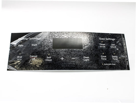 GE Range, Oven & Cooktop Faceplate (Black) - WB07X26647, Replaces: WB07X44620