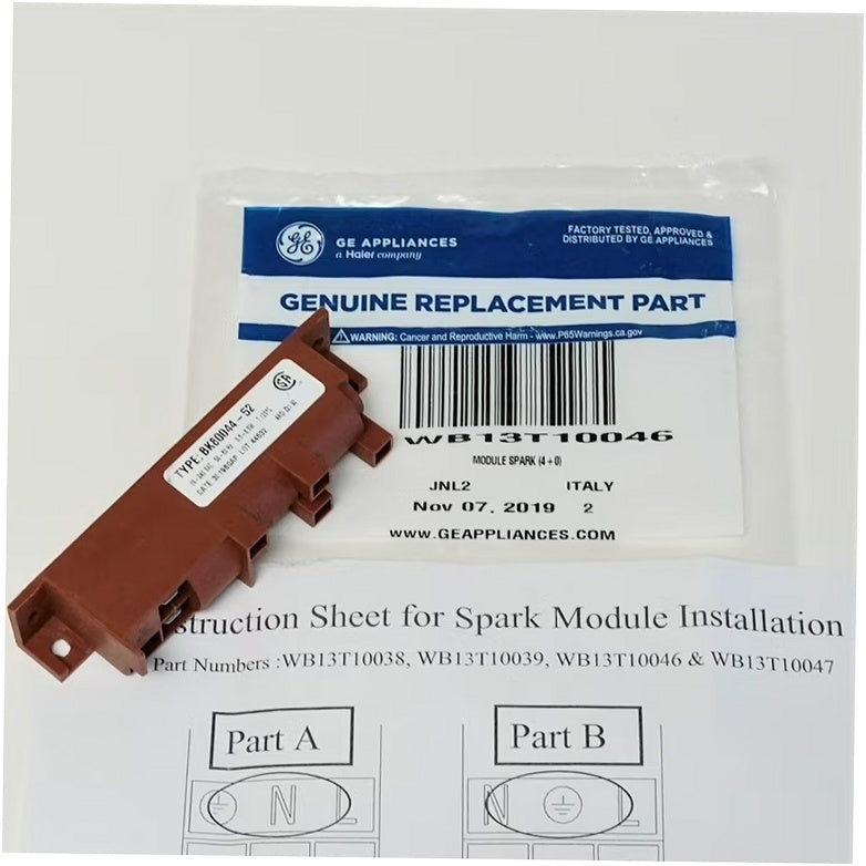 GE Range, Oven & Cooktop Spark Module - WB13T10046, Replaces: WB02X11172