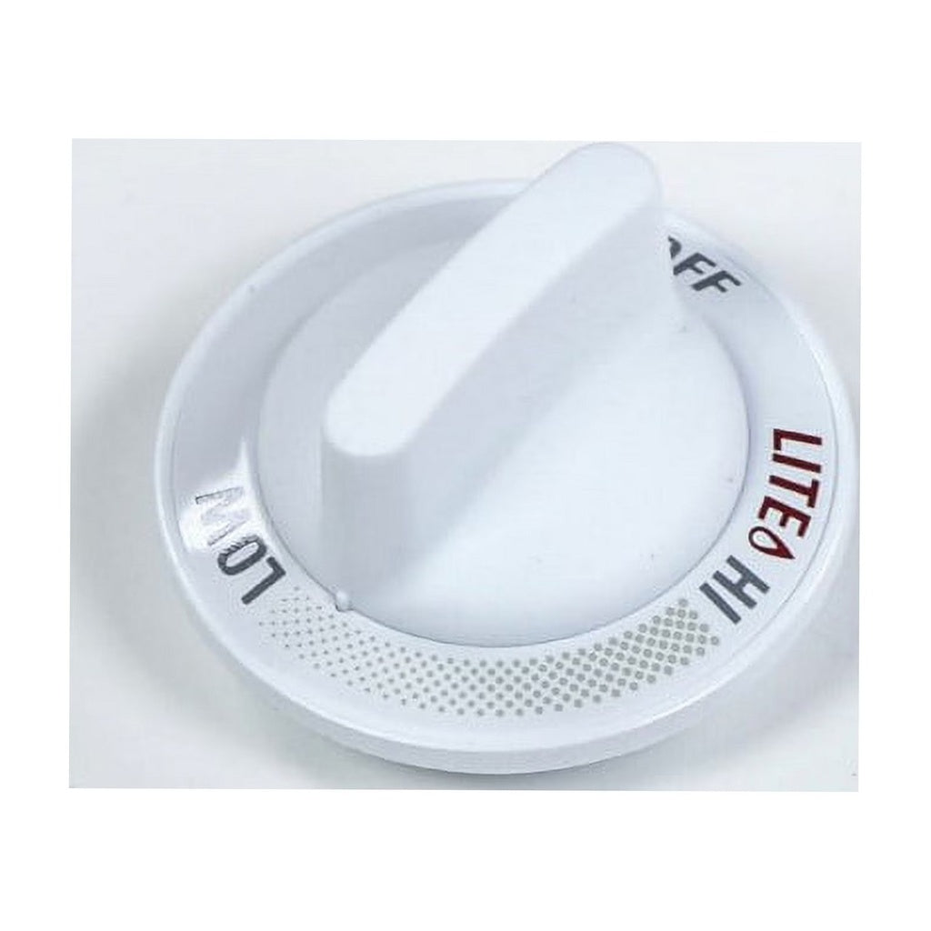 GE Range, Oven & Cooktop Burner Valve Knob (White) - WB3K5296, Replaces: WB03K5296