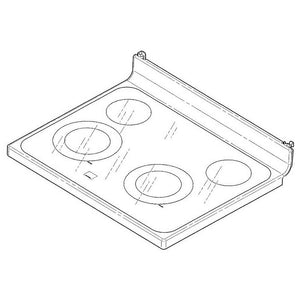GE Range /Oven Main Glass Range Top (White) - WB62X26651