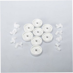 GE Dishwasher Lower Dishrack Wheel Kit - 8 Pack - WD35X21038, Replaces: WD12X0272