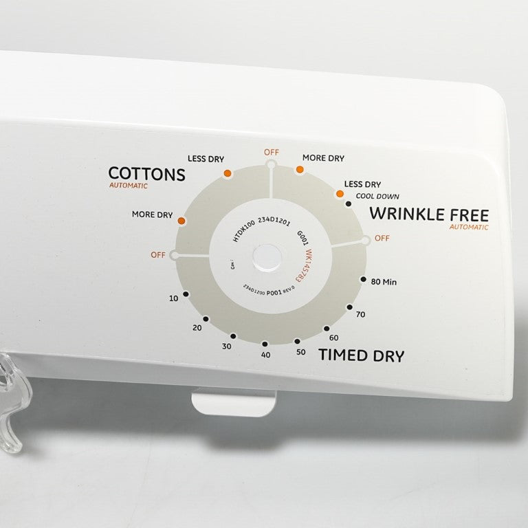 GE Dryer Backsplash Assembly (White) - WE19M1670