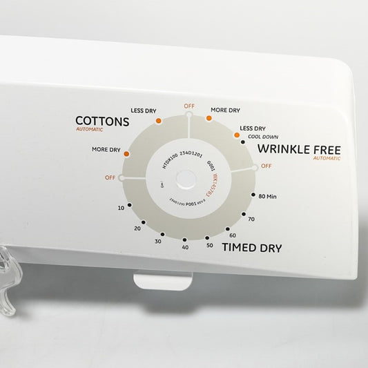 GE Dryer Backsplash Assembly (White) - WE19M1670