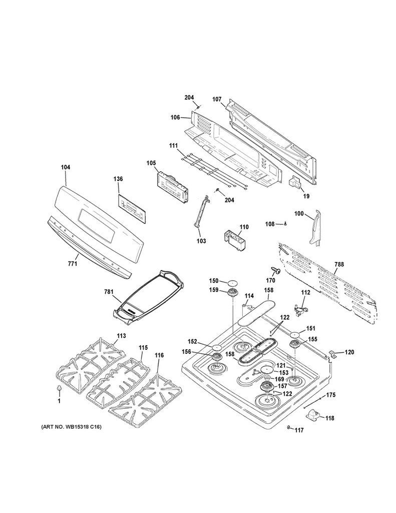 GE Range, Oven & Cooktop Range Burner Grate Pads, 4 Pieces - WG01A00131