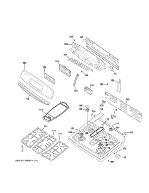 GE Range /Oven Range Burner Grate Pads, 4 Pieces - WG01A00131