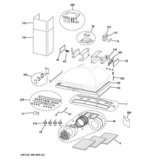 GE Range Hood Range Hood Control Board - WG02F04062