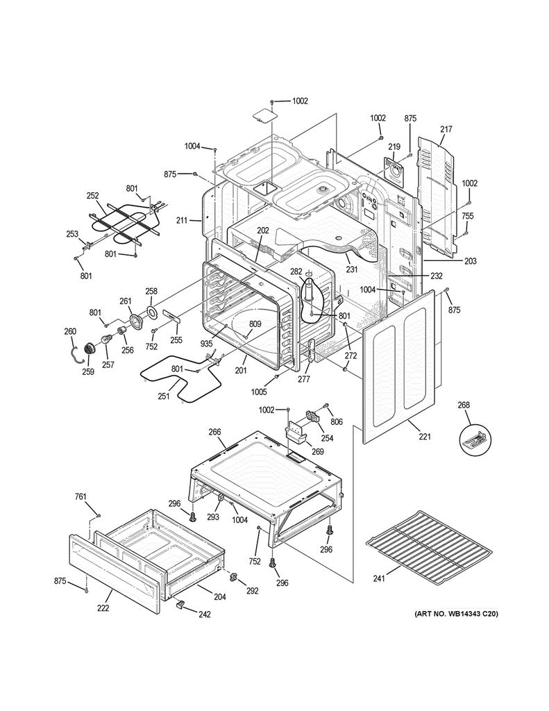 GE Range, Oven & Cooktop Range Oven Broil Element, 3410W - WG02F04465