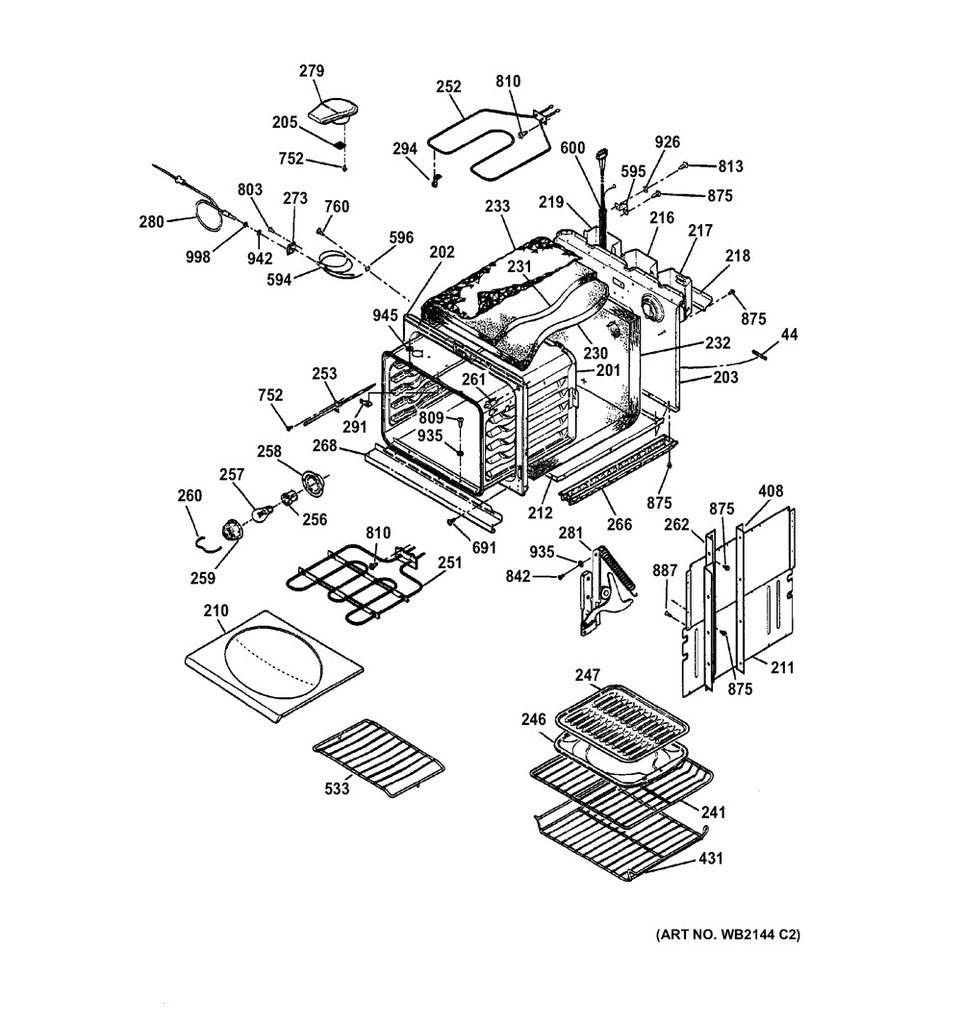 GE Range, Oven & Cooktop Range Oven Broil Element, 3400W - WG02F05475