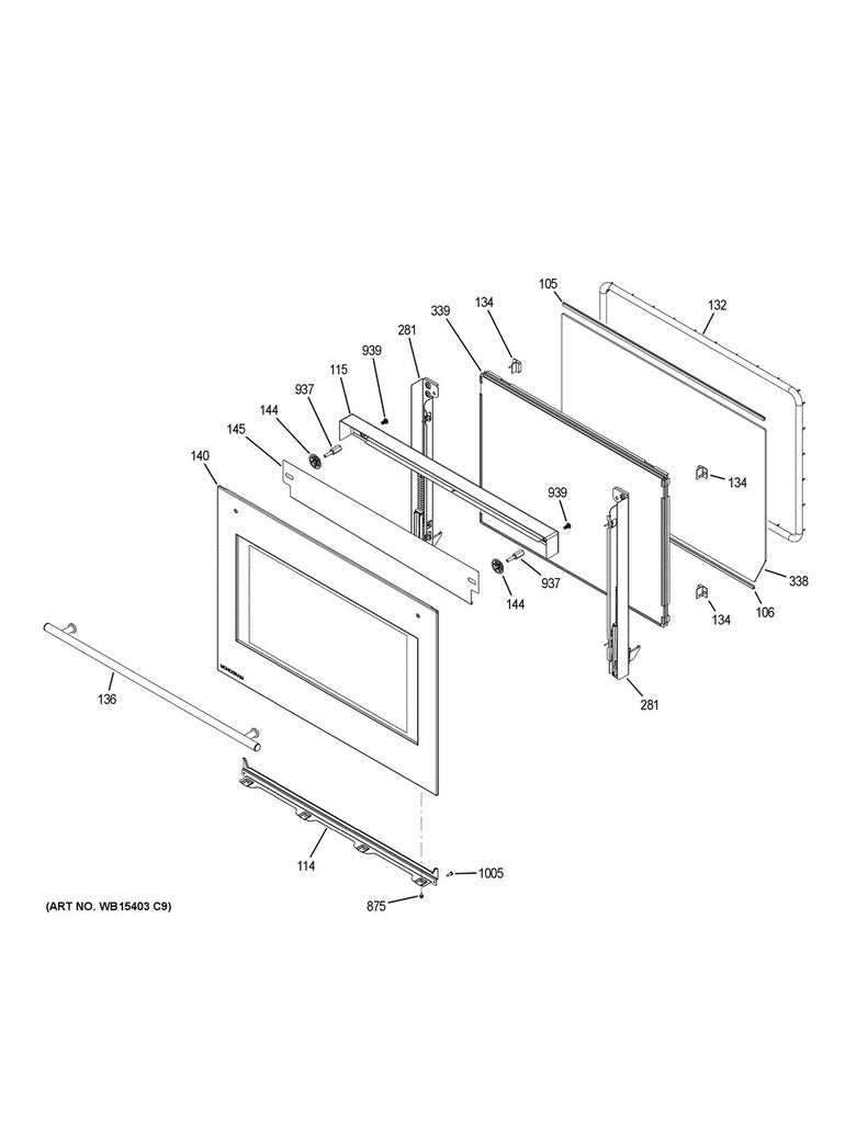 GE Range, Oven & Cooktop Range Oven Door Inner Glass - WG02L07809