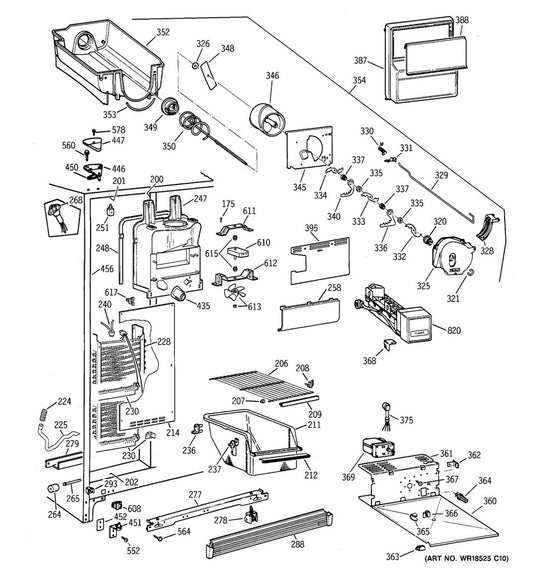 GE Refrigerator & Freezer Refrigerator Defrost Heater & Thermostat Assembly - WG03F00532