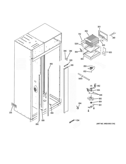 GE Refrigerator & Freezer Refrigerator Evaporator Assembly - WG03F06954