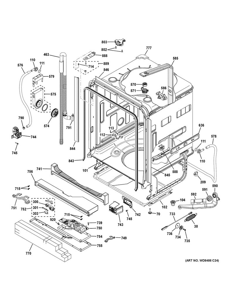 GE Dishwasher Installation Screw Kit - WG04A01079