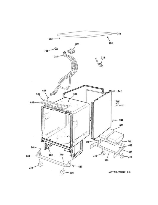 GE Dishwasher Unicouple Assembly - WG04F06724