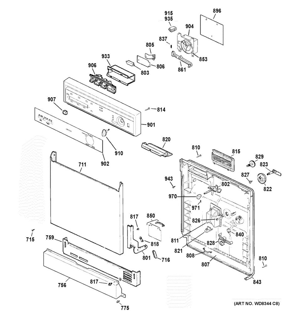 GE Dishwasher Kickplate, White - WG04L00713