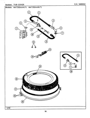 Kit de tuyau d'injecteur pour lave-linge Whirlpool - WP206680, remplace : 2-6680