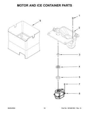 Joint d'étanchéité d'arbre moteur pour réfrigérateur et congélateur Whirlpool - WP2198628, remplace la référence : 2198628