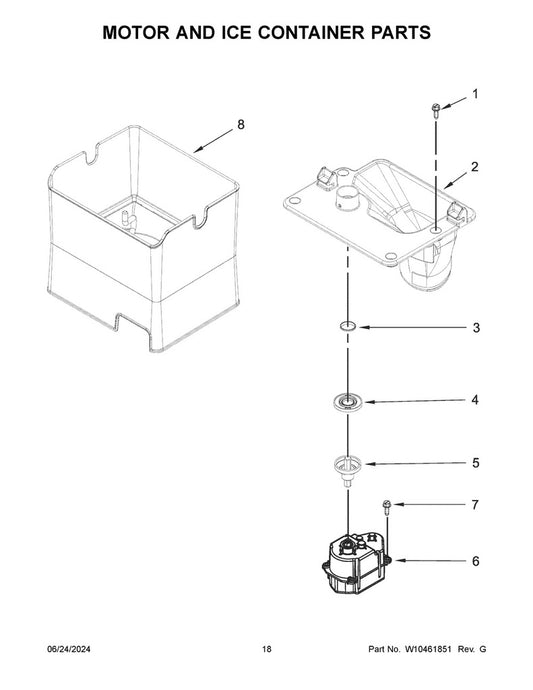 Whirlpool Refrigerator & Freezer Motor Shaft Seal - WP2198628, Replaces: 2198628