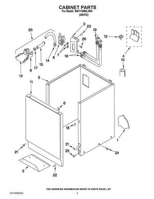 Injecteur d'eau inférieur pour sèche-linge Whirlpool - WP22001186, remplace la référence : 22001186