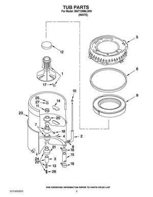 Tuyau de pressostat pour lave-linge Whirlpool - WP22001619, remplace la référence : 212942