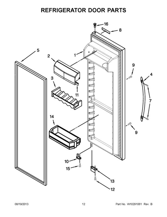 Whirlpool Refrigerator & Freezer Door Shelf Bin - WP2223434K, Replaces: 2223434