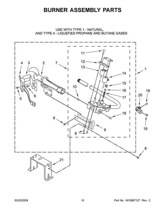 Whirlpool Range, Oven & Cooktop Gas Burner Orifice - WP229742, Replaces: 229742