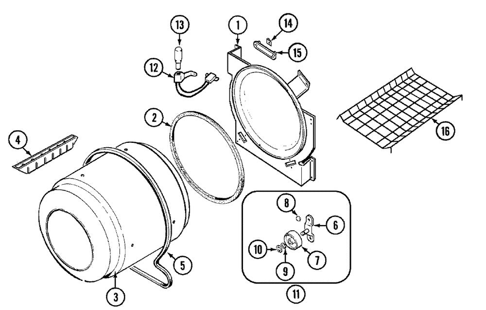 Whirlpool Dryer Drum Felt Seal - WP31001747, Replaces: 31001548
