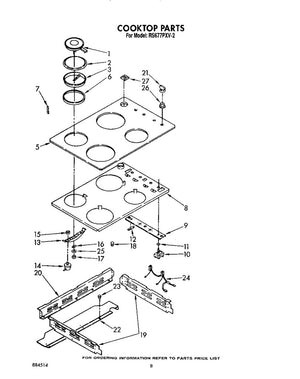 Whirlpool Range /Oven Solid Surface Element - WP3147131, Replaces: 550648