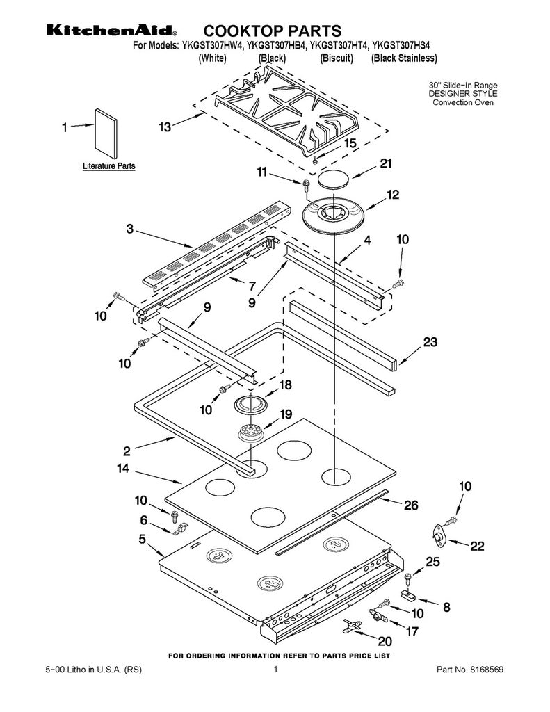 Whirlpool Range, Oven & Cooktop Burner Cap (Small) - WP3191898, Replaces: 3191898