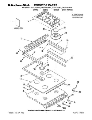 Whirlpool Range /Oven Burner Cap (Small) - WP3191898, Replaces: 3191898