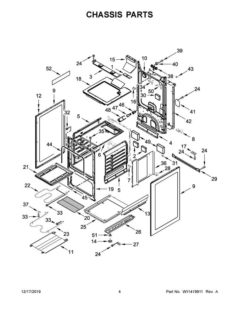 Whirlpool Range, Oven & Cooktop Front Leveling Leg - WP3196037, Replaces: 3196037