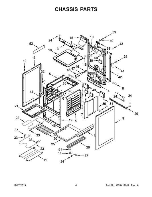 Whirlpool Range, Oven & Cooktop Front Leveling Leg - WP3196037, Replaces: 3196037