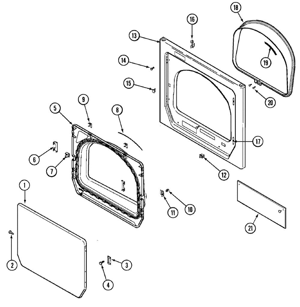 Whirlpool Dryer Door Seal - WP33002094, Replaces: 33001805