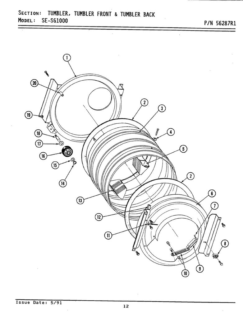 Whirlpool Dryer Felt Tumbler Seal - WP33313541, Replaces: 312968